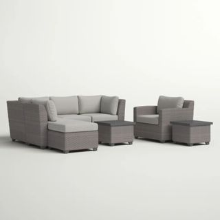 Oppelo 8 Piece Sectional Seating Group on a white background