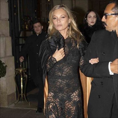 kate moss in her sheer birthday dress