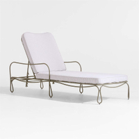 The Harpen Outdoor Metal Chaise Lounge by Jake Arnold | Was $1,699 now $1,359 at Crate &amp; Barrel