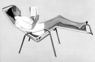 woman on lounger
