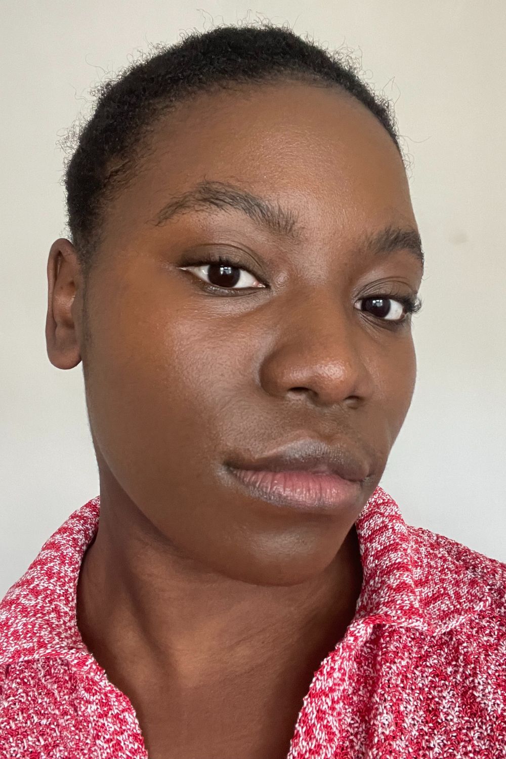 Beauty journalist Ata-Owaji Victor after applying Giorgio Armani Luminous Silk Foundation