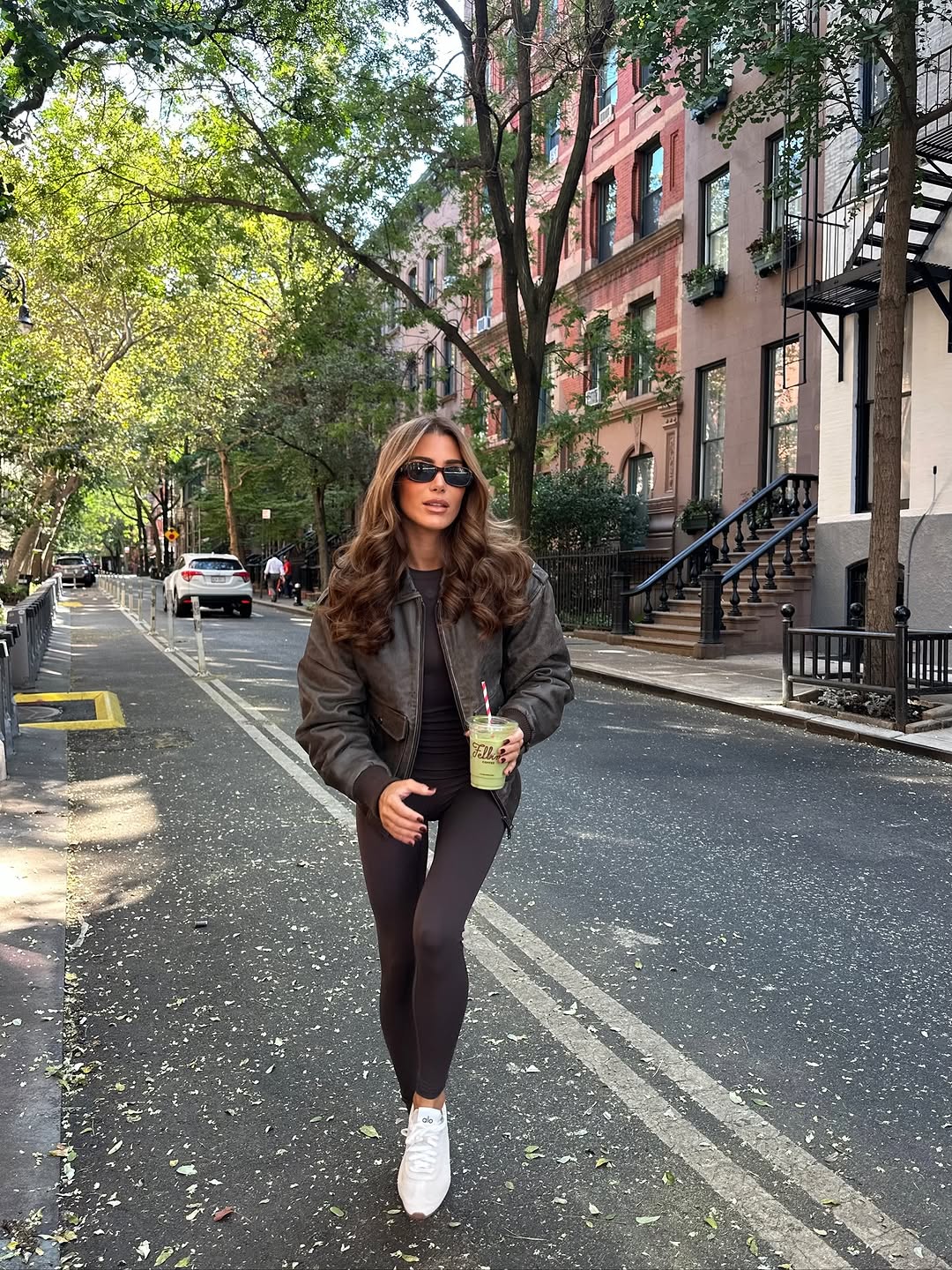 woman wearing winter legging outfit 2025