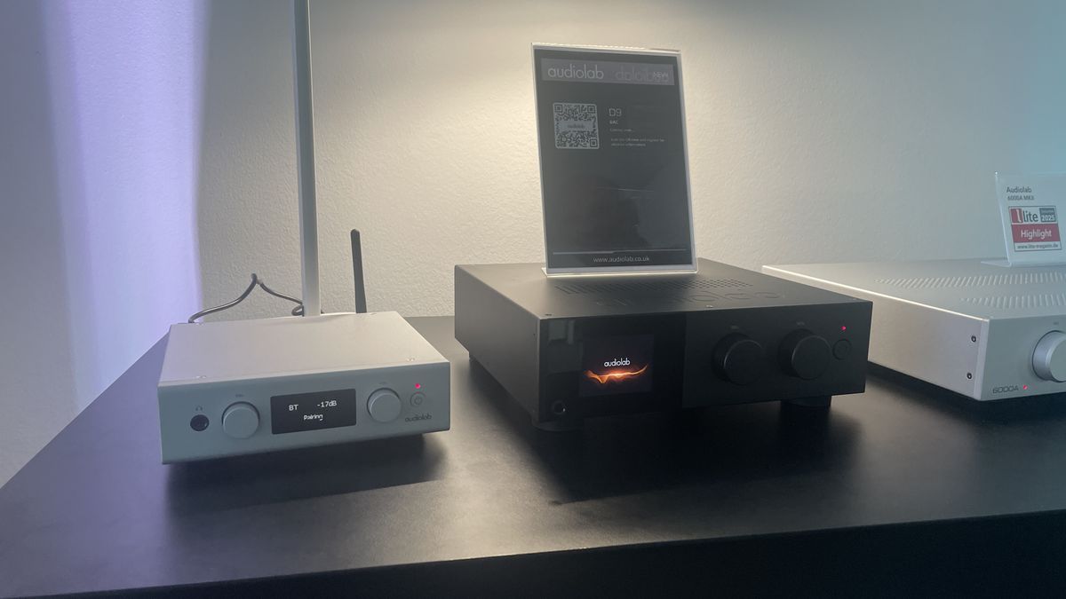 Audiolab D7 DAC next to premium D9 DAC