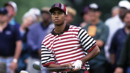 Tiger Woods during college golf career at Stanford