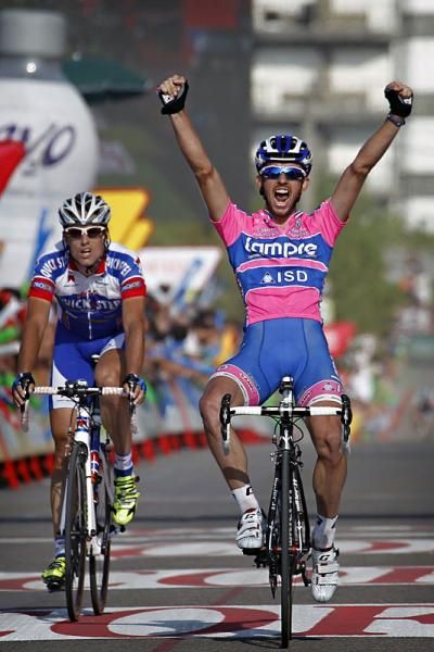 Gavazzi outsprinted Vandewalle for the stage win in Noja after the duo escaped from their breakaway companions in the closing kilometres.