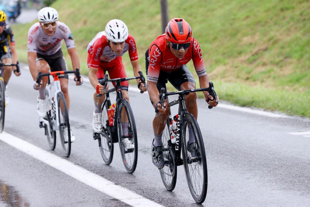 LE GRAND BORNAND FRANCE JULY 03 Nairo Quintana of Colombia and Team Arka Samsic during the 108th Tour de France 2021 Stage 8 a 1508km stage from Oyonnax to Le GrandBornand LeTour TDF2021 on July 03 2021 in Le Grand Bornand France Photo by Tim de WaeleGetty Images