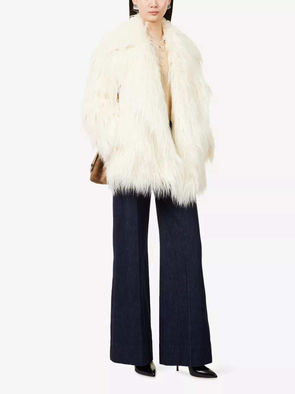 Liza Shaggy Faux-Fur Coat