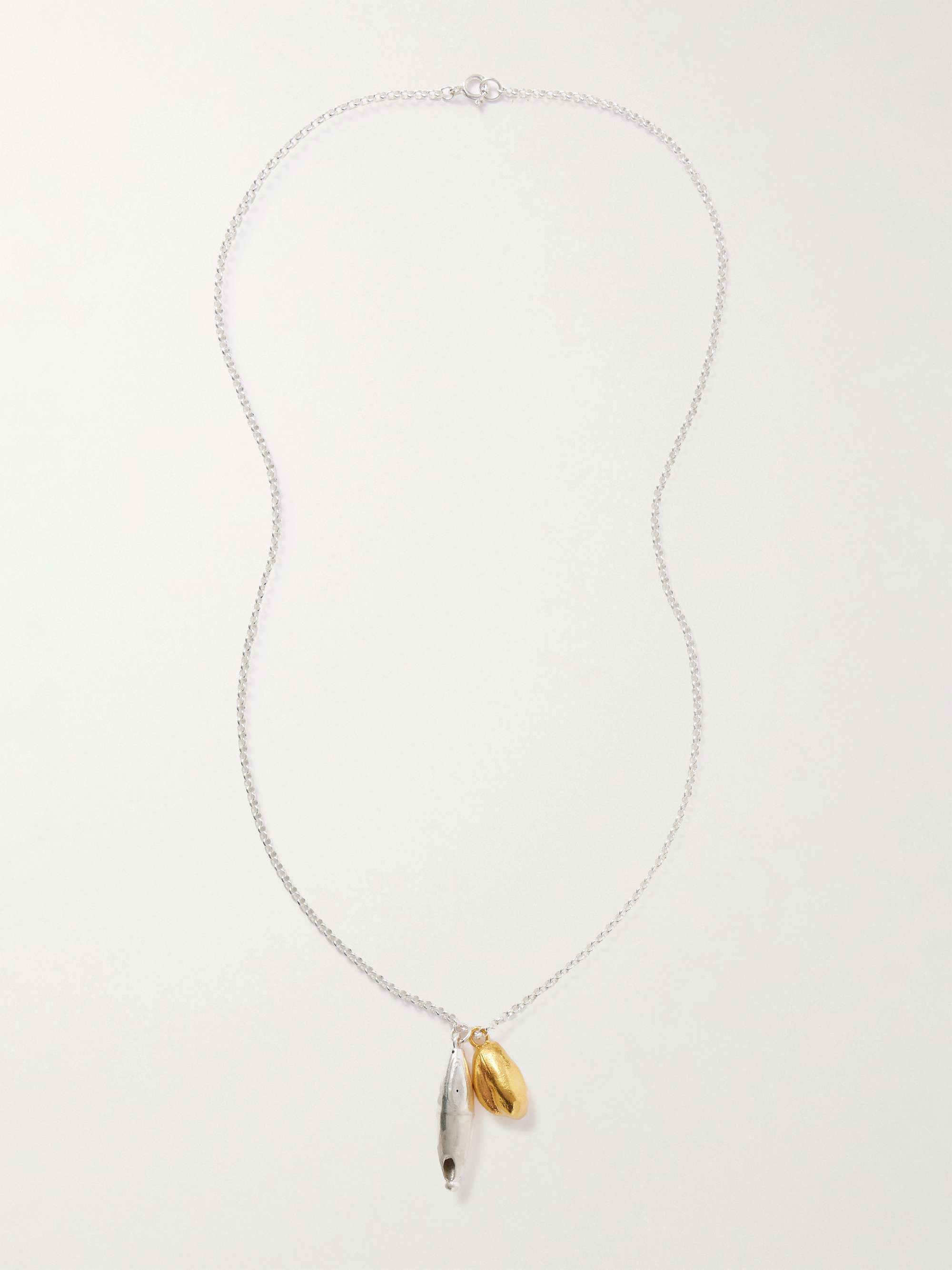 The Dance of the Notes Gold-Plated and Recycled Silver Necklace