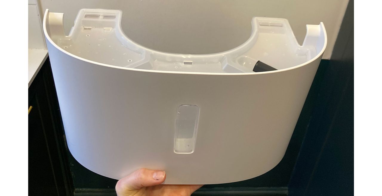 Meacodry dehumidifier showing the water tank after removing to empty water