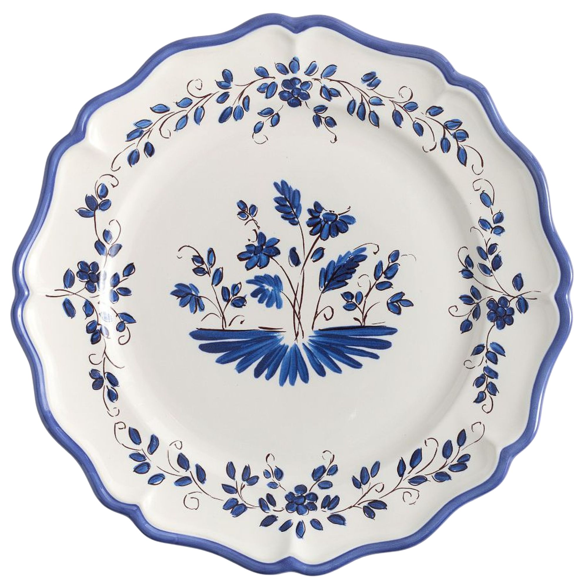 painted ceramic dinner plate