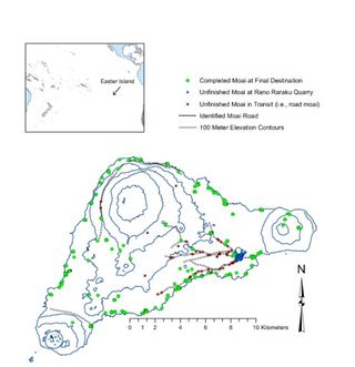 map of easter island statue locations
