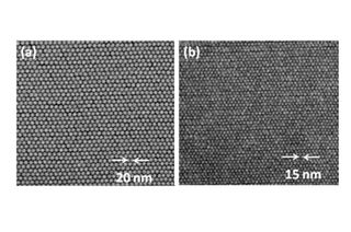 Electron Microscopy images of 1.9 and 3.3 Terabit/inch2 densities