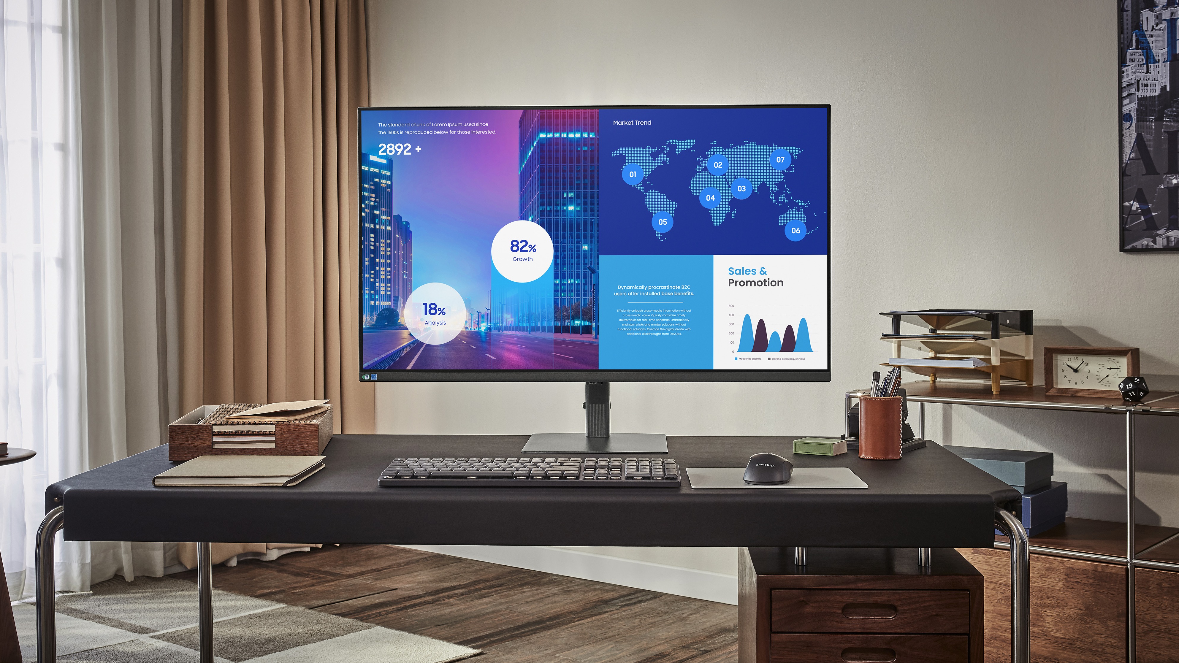 Samsung ViewFinity S8 37-inch monitor promotional images
