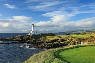 The new par-3, 9th hole on the Ailsa Course at the Trump Turnberry Resort. Credit: Getty Images