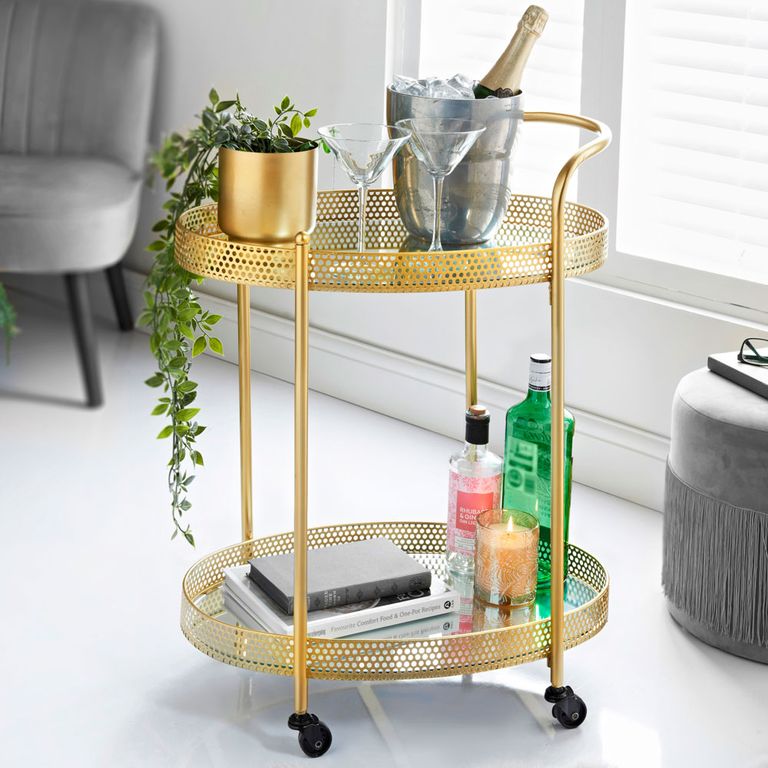 Fans are dashing to B&M to get their hands on new silver £40 drinks trolley Ideal Home