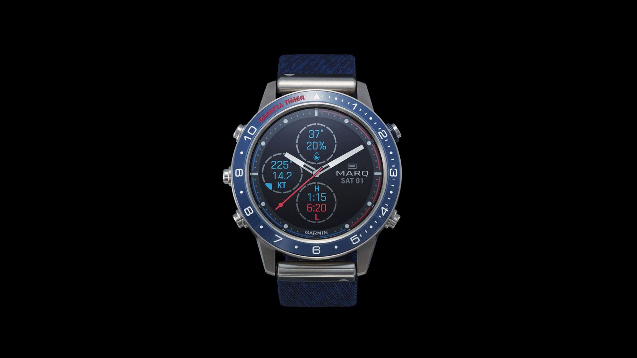 For those drawn to the water, the Captain features a rich nautical colour theme with a deep blue ceramic regatta timer bezel and a captivating innovative nylon strap. Woven in the south of France with an elaborated jacquard weaving process, it allows for blending three blue tones into a unique vivid pattern that supports the rich marine character of this timepiece. The band is crafted for exceptional performance in salt water environments and its tightly woven yarn is laser cut and forged into metal keepers to finish off a modern and sleek look. The Captain is a great help on deck with innovative sailing features that make a real difference during a regatta; like virtual starting line, time to burn and tack assist. The watch face shows current wind speed, temperature and tide information at the homeport, letting the mariner decide if conditions are right for a day on the water.