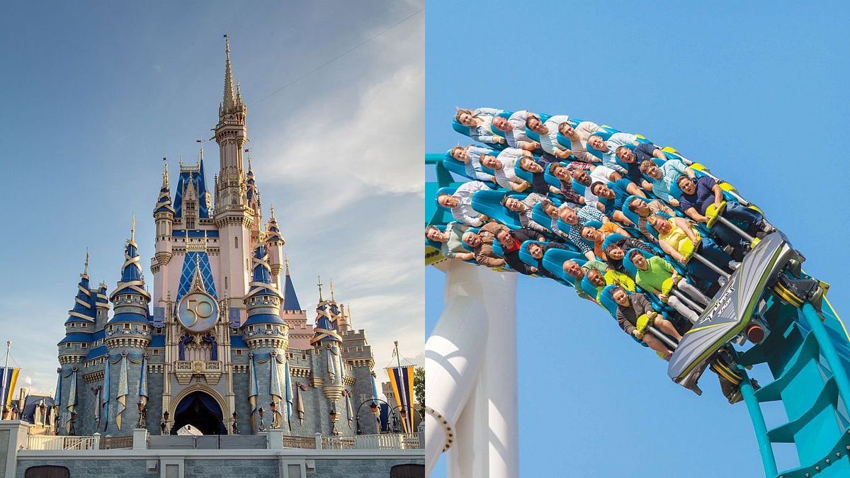 Cinderella Castle at Magic Kingdom/Fury 325 at Carowinds