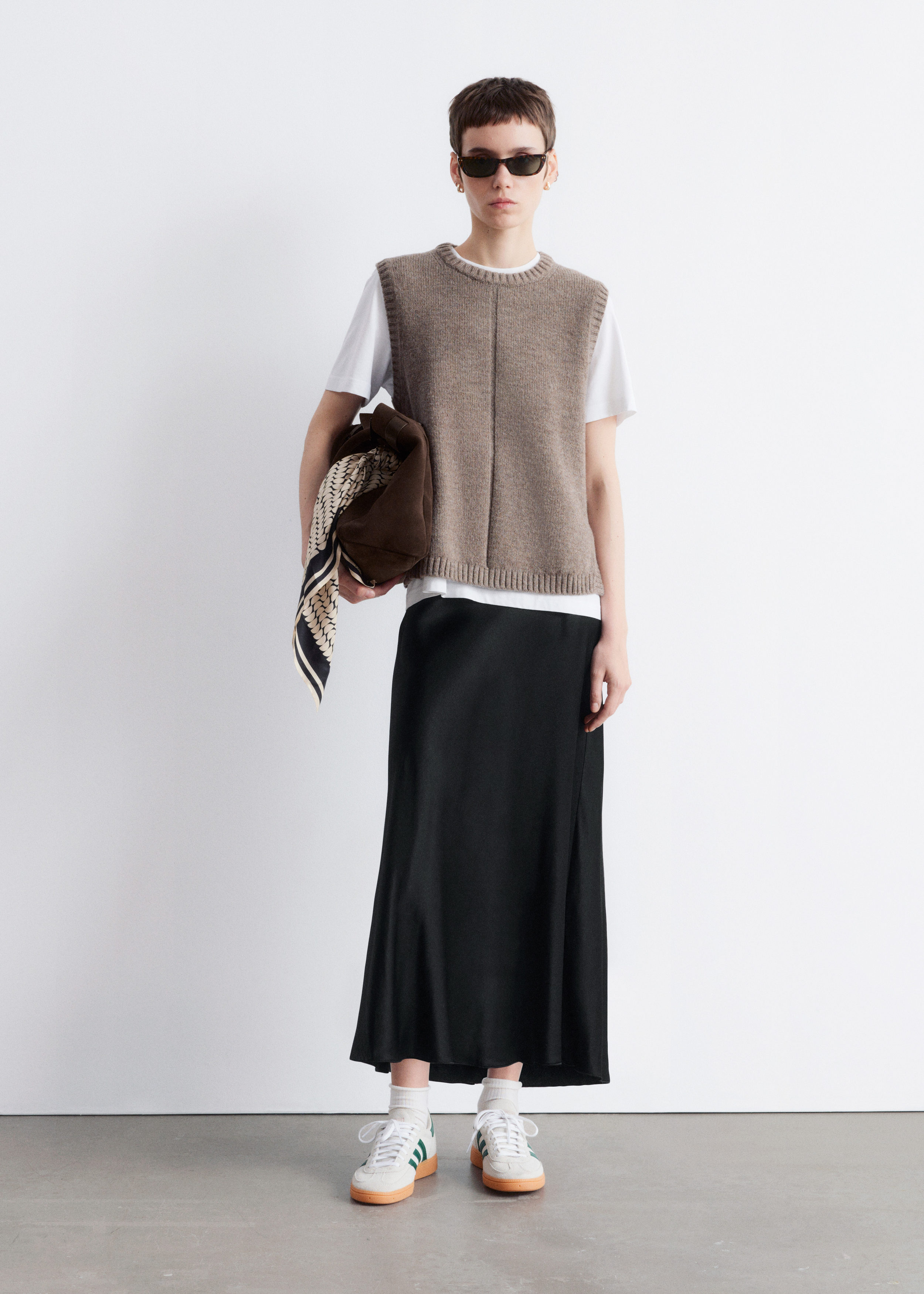 Satin Midi Skirt