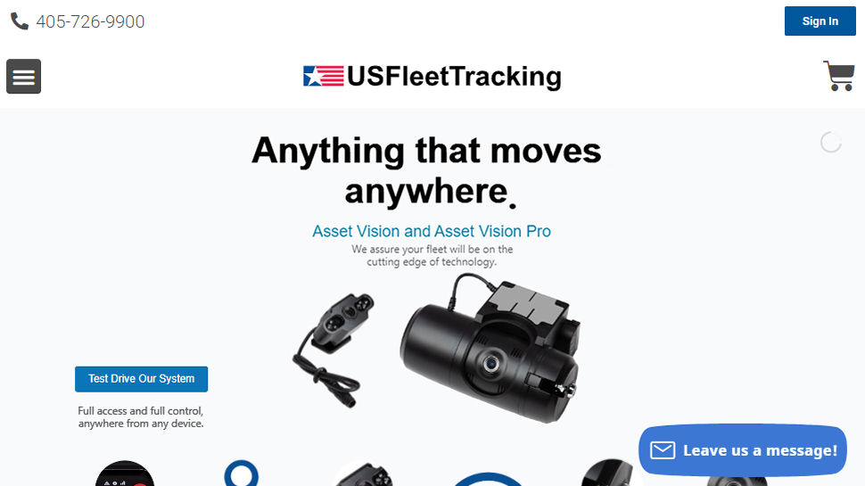 Website screenshot of US Fleet Tracking