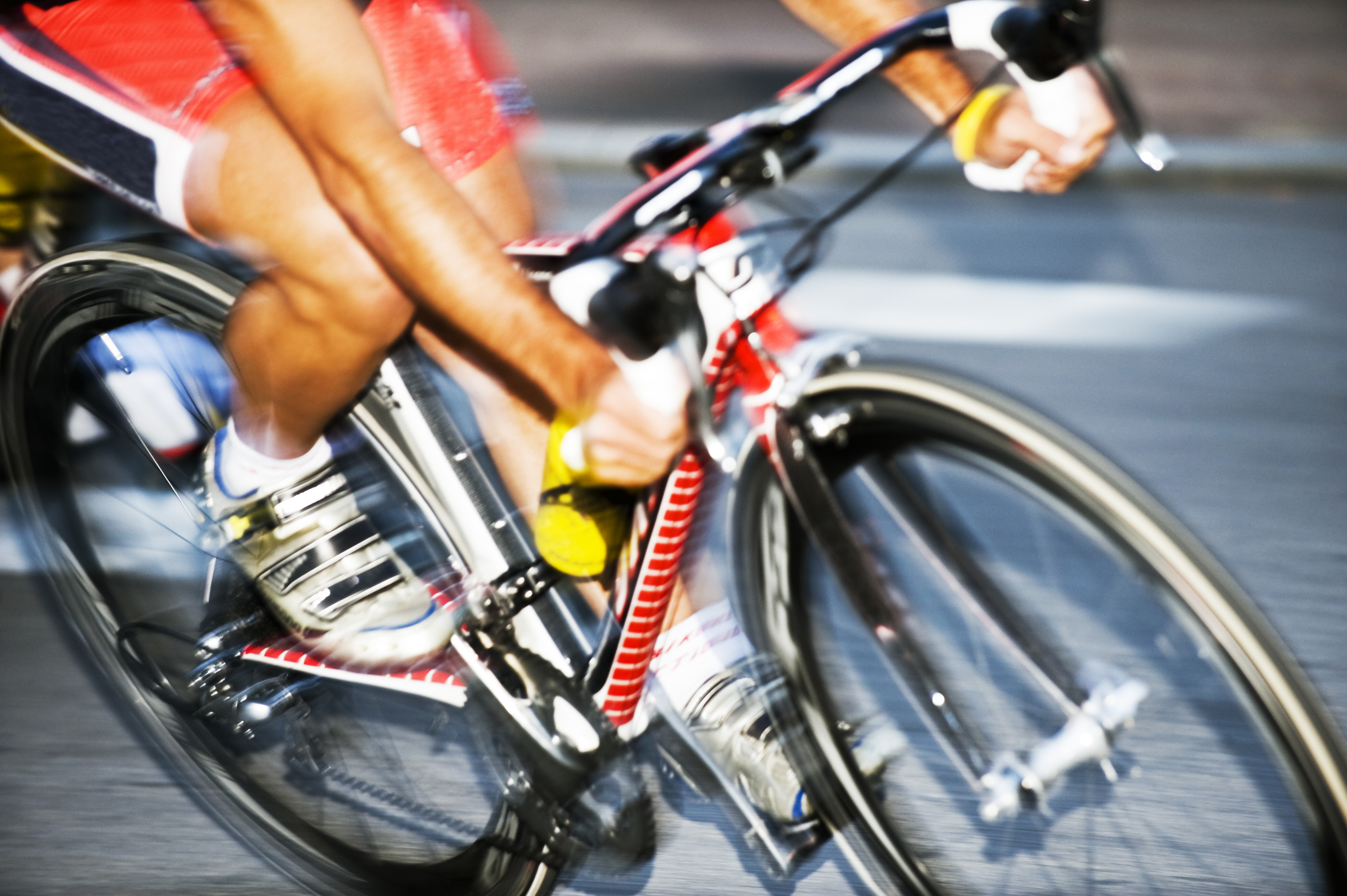 Cyclist stock image racing