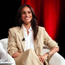 Meghan Markle speaks onstage during the 2025 TIME100 Summit in New York City