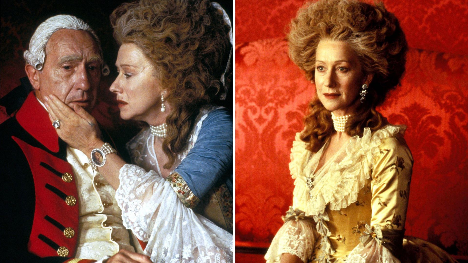 Helen Mirren and Nigel Hawthorne from The Madness of King George