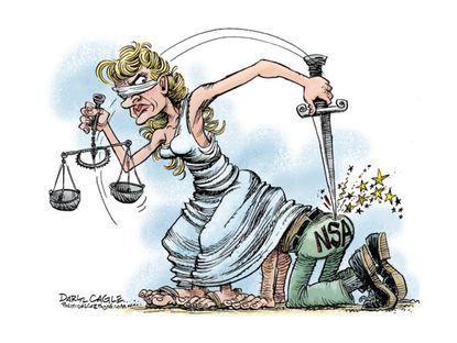 Political cartoon NSA federal judge