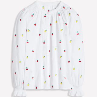 Boden Fruit Embroidered Shirt