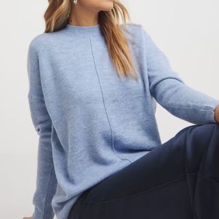 blue seam sweater
