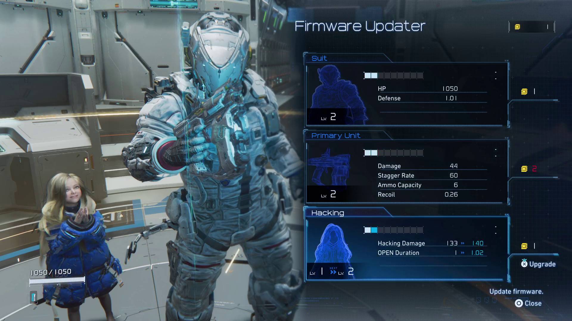 Pragmata tips firmware updater upgrade menu in the shelter
