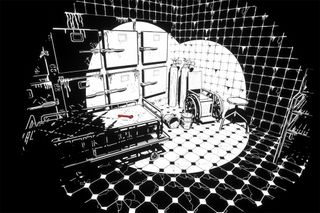a videogame screenshot of a dark morgue with a puzzle key