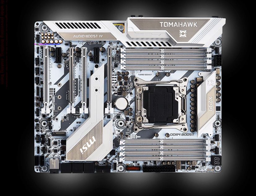 MSI's X299 Tomahawk Arctic motherboard brings the chill | PC Gamer