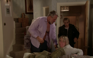 Abi and Ray in Coronation Street