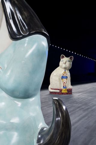 Dior Men S/S 2025 by Kim Jones Show Set with Cats