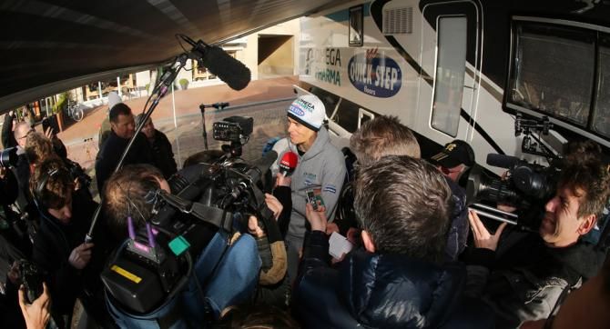 Zdenek Stybar interviewed regarding his decision to contest the 'cross world championship in Hoogerheide on Sunday