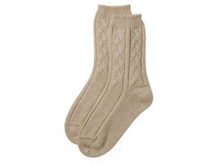 Johnstons of Elgin Cable Pure Cashmere Bed Socks