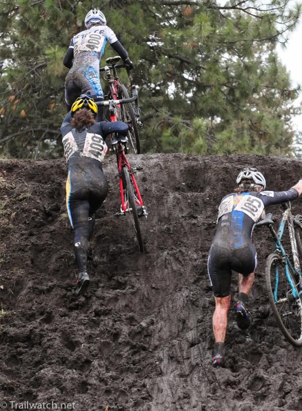 Racers take on the muddy run-up