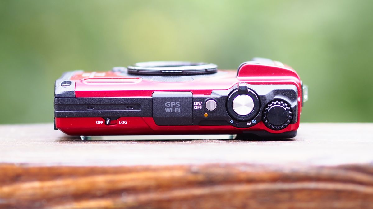 A red OM System Tough TG-7