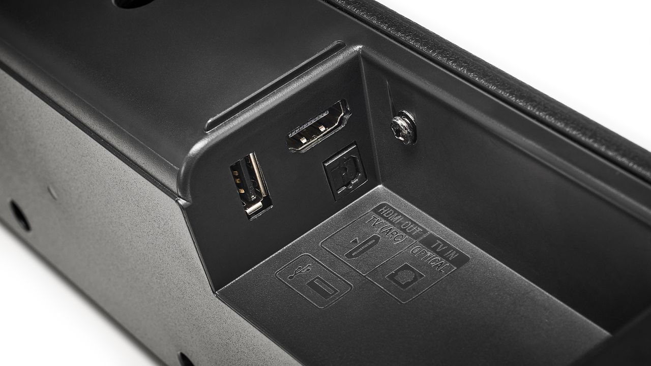 A close up of the Sony HT-SF150's inputs and outputs