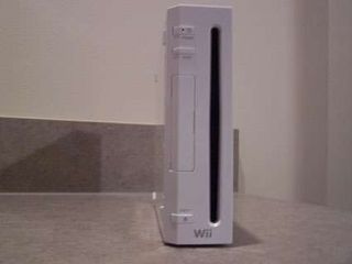 The Wii set up vertically