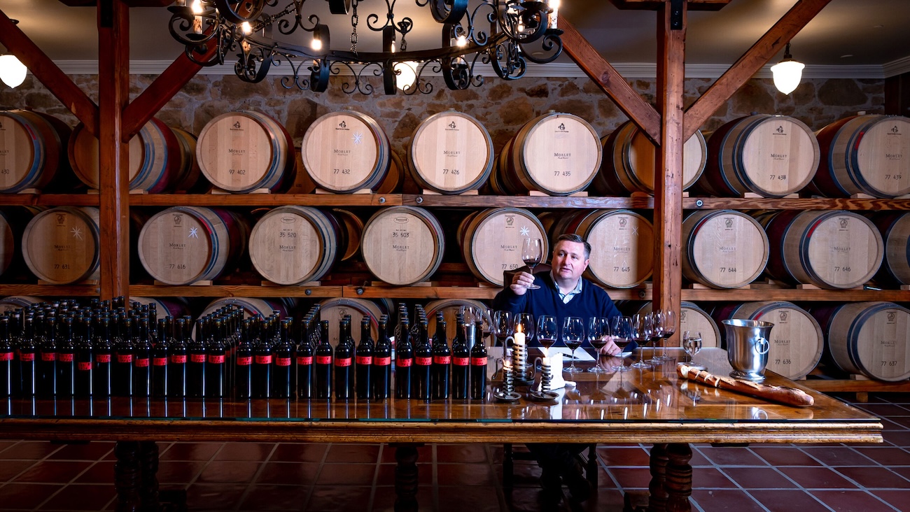 Luc Morlet tasting in the winery