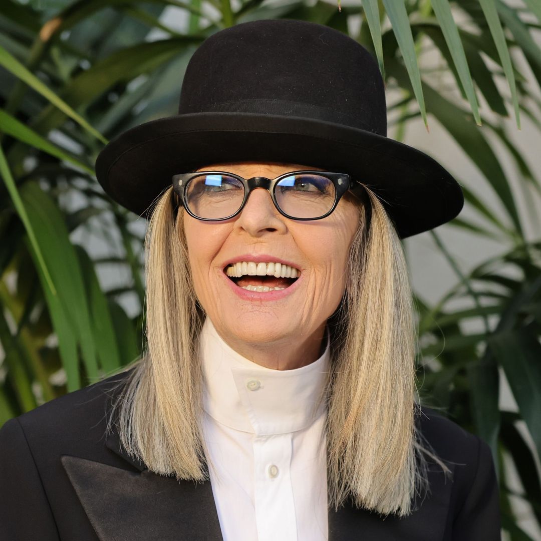 Diane Keaton attends the Ralph Lauren SS23 Runway Show at The Huntington Library, Art Collections, and Botanical Gardens on October 13, 2022
