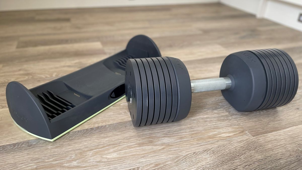 jaxjox - connected adjustable dumbbell - cool gray