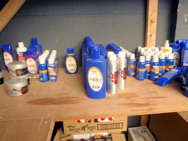 Sunscreen and chamois cream - a workplace necessity for RadioShack's riders