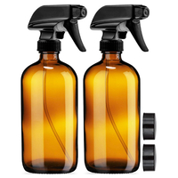 Sally's Organics Amber Glass Spray Bottles, 2-pack