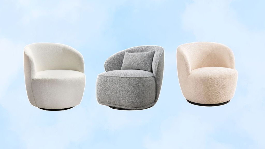 Viral bouclé swivel chairs from Wayfair — some at half off | Real Homes