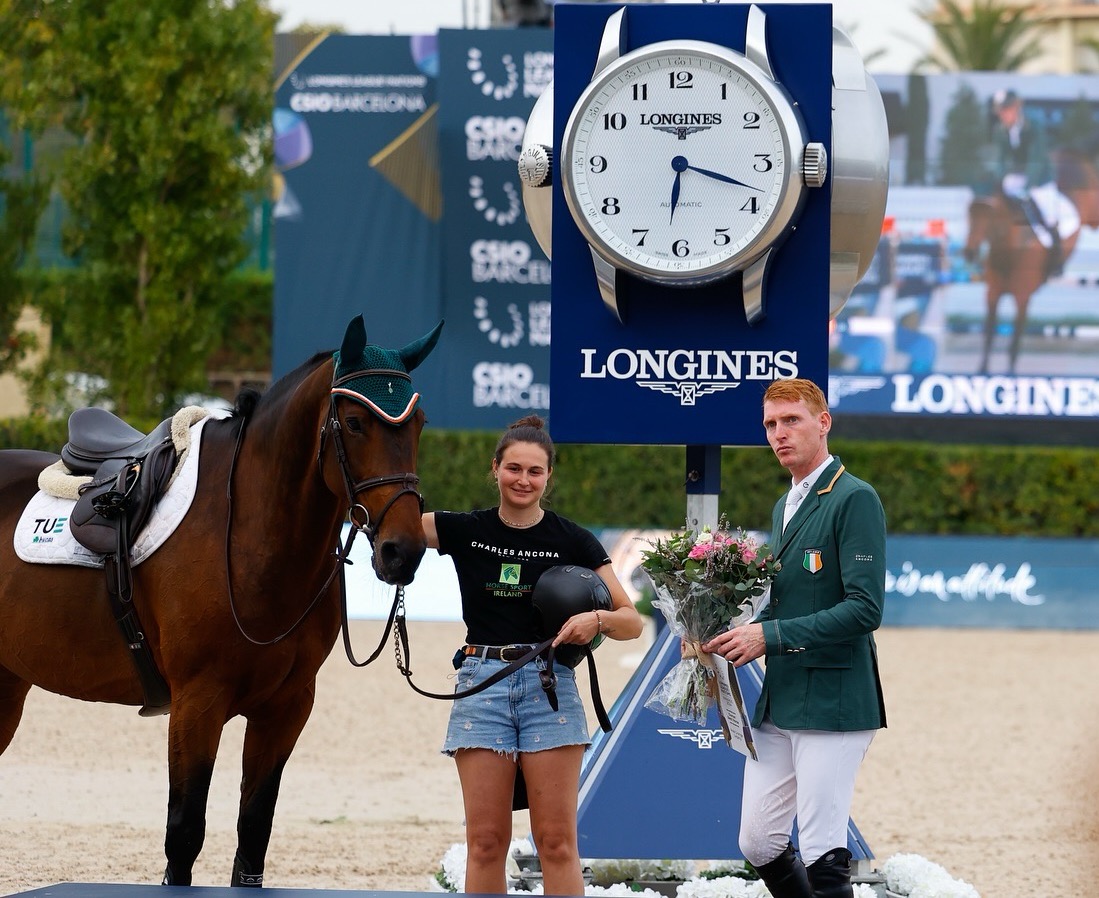 Daniel Coyle with groom Francesca Garavelli and the great mare Legacy.