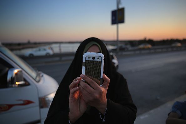 A woman in Baghdad.