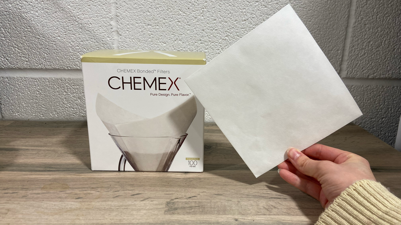 a photograph of coffee filters used for drip through coffee brewing