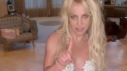 Britney Spears in a sheer bodysuit on Instagram